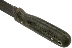 LT Wright Bushcrafter HC, 1075, Matte Black Micarta, Funda De Cuero, Cuchillo Bushcraft -Tienda De Cuchillos LT BHC BM LS 04 lt wright scaled