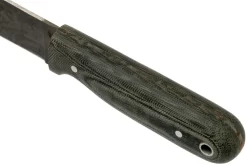LT Wright Bushcrafter HC, 1075, Matte Black Micarta, Funda De Cuero, Cuchillo Bushcraft -Tienda De Cuchillos LT BHC BM LS 05 lt wright scaled