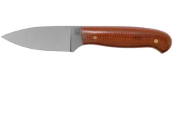 LT Wright Patriot, A2, Polished Natural Micarta, Red Liners, Leather Sheath, Cuchillo De Exterior