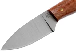LT Wright Patriot, A2, Polished Natural Micarta, Red Liners, Leather Sheath, Cuchillo De Exterior -Tienda De Cuchillos LT PAT NM RL POL LS 03 lt wright scaled