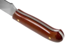 LT Wright Patriot, A2, Polished Natural Micarta, Red Liners, Leather Sheath, Cuchillo De Exterior -Tienda De Cuchillos LT PAT NM RL POL LS 04 lt wright scaled