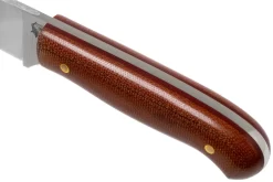LT Wright Patriot, A2, Polished Natural Micarta, Red Liners, Leather Sheath, Cuchillo De Exterior -Tienda De Cuchillos LT PAT NM RL POL LS 05 lt wright scaled