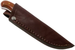 LT Wright Patriot, A2, Polished Natural Micarta, Red Liners, Leather Sheath, Cuchillo De Exterior -Tienda De Cuchillos LT PAT NM RL POL LS 06 lt wright scaled