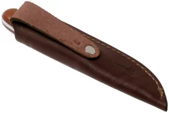 LT Wright Patriot, A2, Polished Natural Micarta, Red Liners, Leather Sheath, Cuchillo De Exterior -Tienda De Cuchillos LT PAT NM RL POL LS 07 lt wright scaled