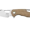 MKM Isonzo FX03M-1NC Hawkbill M390, Natural Canvas Micarta Navaja, Jesper Voxnaes Design