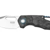MKM Isonzo FX03M-3CM Clip Point Marble Carbon Fiber Navaja, Diseño Jesper Voxnaes