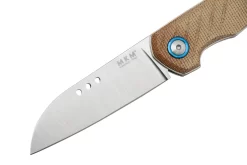 MKM Root RT-NC Satin Natural Canvas Micarta Navaja, Diseño Jens Anso -Tienda De Cuchillos MMK RT NC 03 mkm scaled