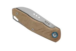 MKM Root RT-NC Satin Natural Canvas Micarta Navaja, Diseño Jens Anso -Tienda De Cuchillos MMK RT NC 06 mkm scaled