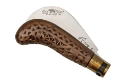 Old Bear Pruning Carved Walnut S, 9747-17-LNI Cuchillo De Jardinero -Tienda De Cuchillos OB9747 17 LNI 04 oldbear scaled