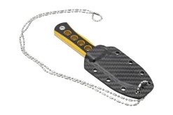 QSP Knife Canary QS141-A1 Stonewashed, Black Yellow G10, Cuchillo De Cuello -Tienda De Cuchillos QS141 A1 06 qsp scaled