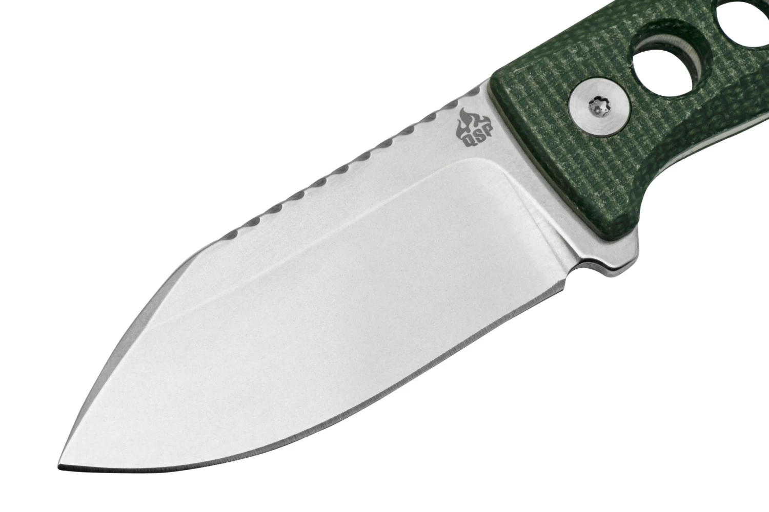 QSP Knife Canary QS141-C1 Stonewashed, Black Green G10, Cuchillo De Cuello 3 QSP Knife Canary QS141-C1 Stonewashed, Black Green G10, Cuchillo De Cuello - Imagen 3