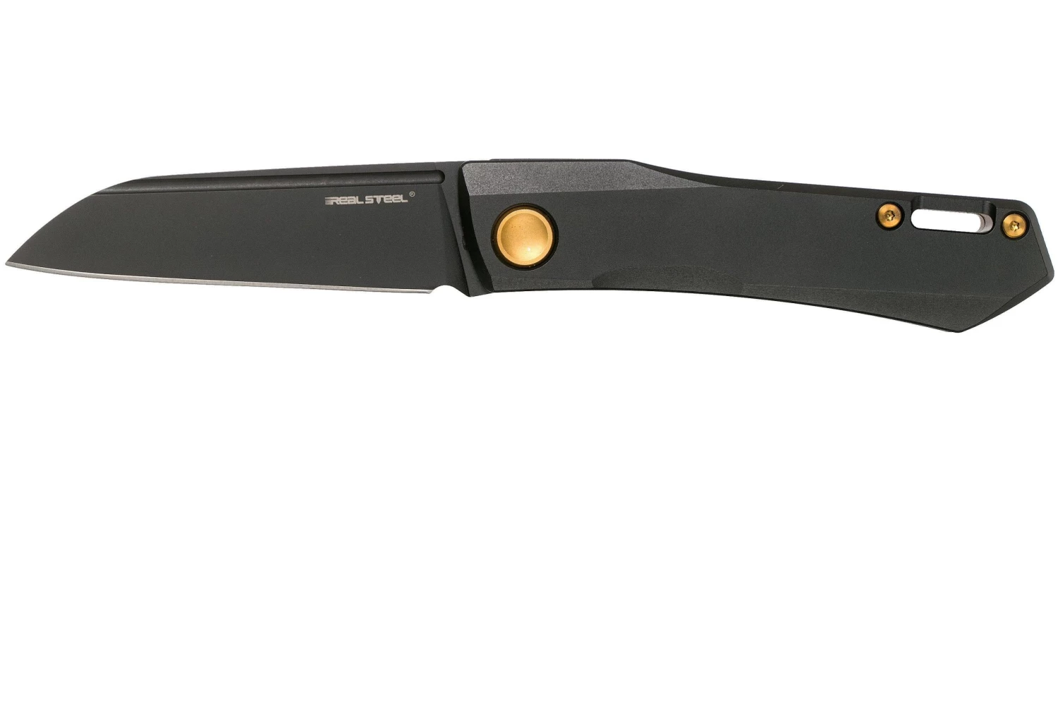 Real Steel Solis 7063G Black Titanium, Gold, Navaja Slipjoint, Poltergeist Design 1 Real Steel Solis 7063G Black Titanium, Gold, Navaja Slipjoint, Poltergeist Design