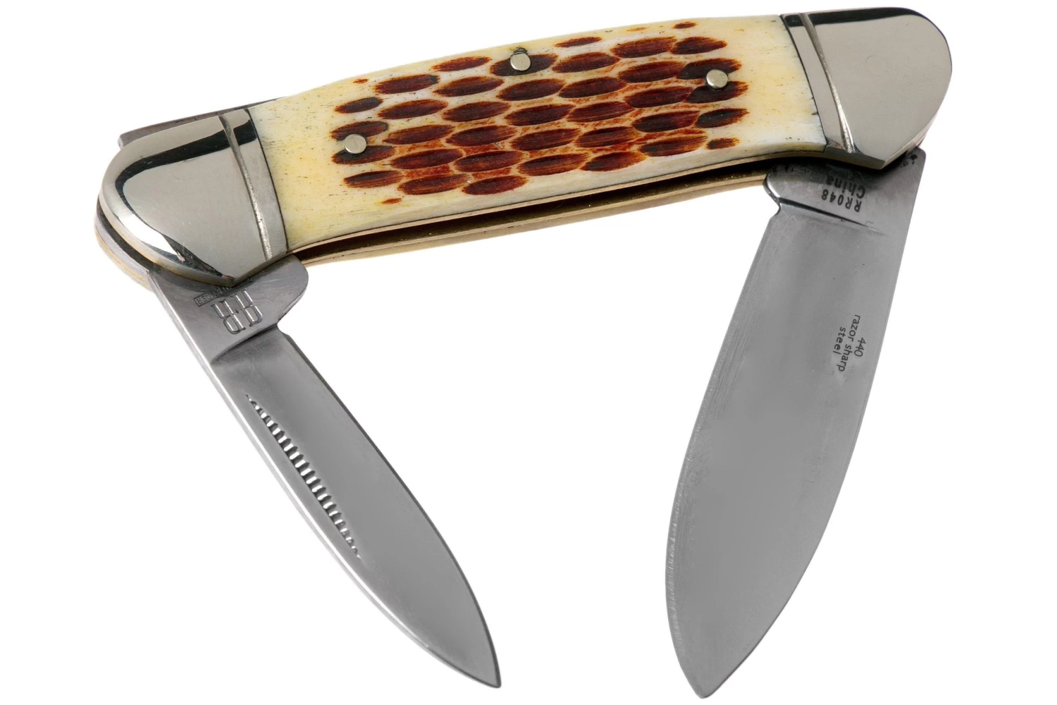 Rough Ryder Canoe Amber Bone RR048 Navaja Slipjoint 2 Rough Ryder Canoe Amber Bone RR048 Navaja Slipjoint - Imagen 2