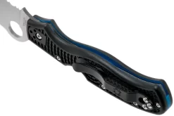 Spyderco Rescue 3 Thin Blue Line C14FSBKBL3 Cuchillo De Rescate De Sierra -Tienda De Cuchillos SPC14FSBKBL3 05 spyderco scaled