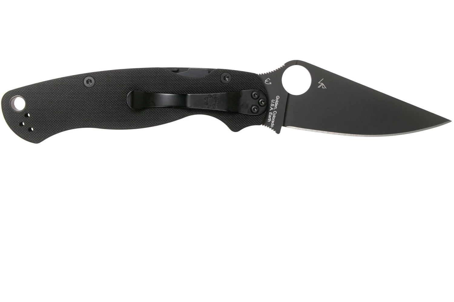 Spyderco Paramilitary 2 C81GPBK2 G10 Navaja, Hoja Negra 2 Spyderco Paramilitary 2 C81GPBK2 G10 Navaja, Hoja Negra - Imagen 2