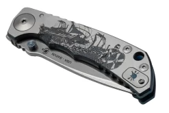 Spartan Blades Harsey Folder, 2022 Special Edition Viking Longboat SF5VIKING, Navaja -Tienda De Cuchillos USSF5VIKING 06 spartan scaled