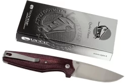 Viper Dan 1 5928CBR Burgundy Micarta N690, Drop-point -Tienda De Cuchillos VPV5928CBR 09 viper dan 1 vpv5928cbr 09