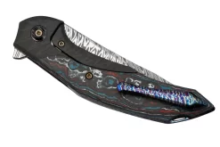 WE Knife Merata, WE22008B-DS1 Limited Edition, Gray Titanium, Heimskringla Damasteel Navaja -Tienda De Cuchillos WKWE22008B DS1 07 weknife scaled