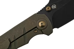 WE Knife Riff-Raff Bronze Titanium, Blackwashed CPM 20CV WE22020B-1 Navaja, Diseño De Matt Christensen -Tienda De Cuchillos WKWE22020B 1 05 weknife scaled