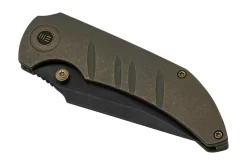 WE Knife Riff-Raff Bronze Titanium, Blackwashed CPM 20CV WE22020B-1 Navaja, Diseño De Matt Christensen -Tienda De Cuchillos WKWE22020B 1 06 weknife scaled