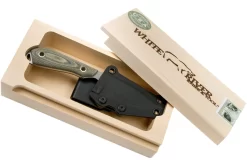 White River Knives M1 Caper Black & OD Linen Micarta Cuchillo Fijo, Funda Kydex -Tienda De Cuchillos WRCPR LBO 08 white river knives scaled