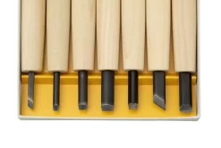 Yoshiharu Y-7 Mitomoto Cuchillos Japoneses Para Tallar Madera, Juego De 7 -Tienda De Cuchillos YSH 015 03 yoshiharu scaled